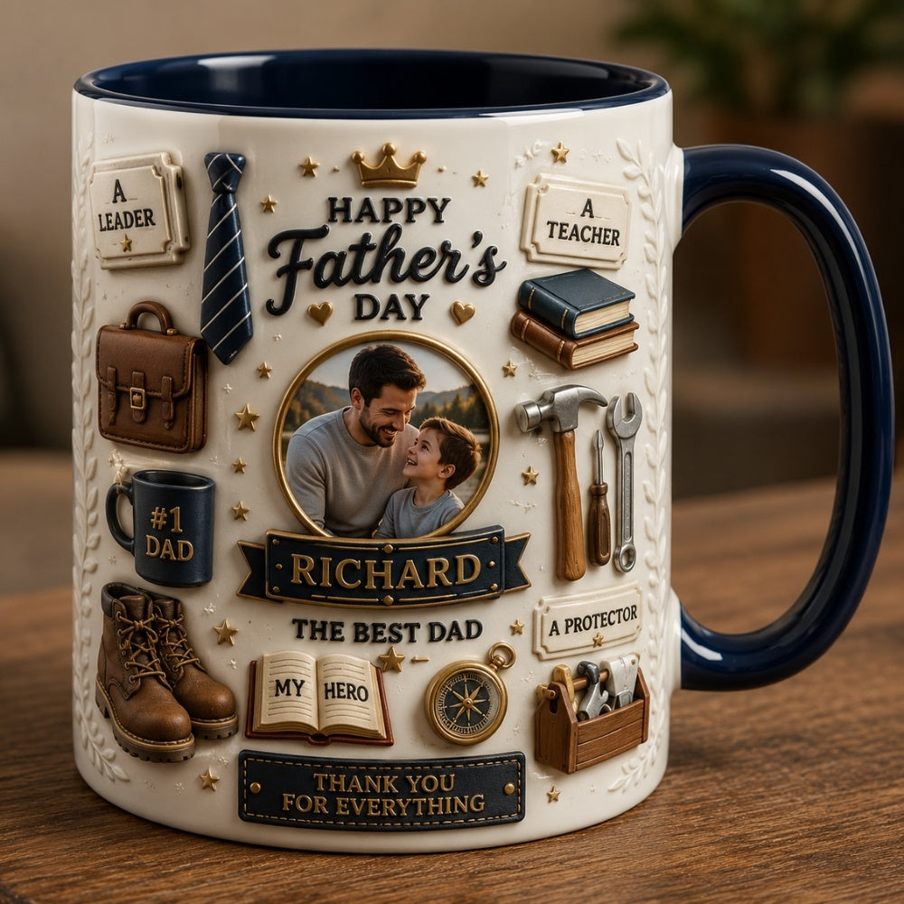 The Best Dad - Personalized Father Day Mug, Best Dad Mug - Mugs For Dad-Myprintsy