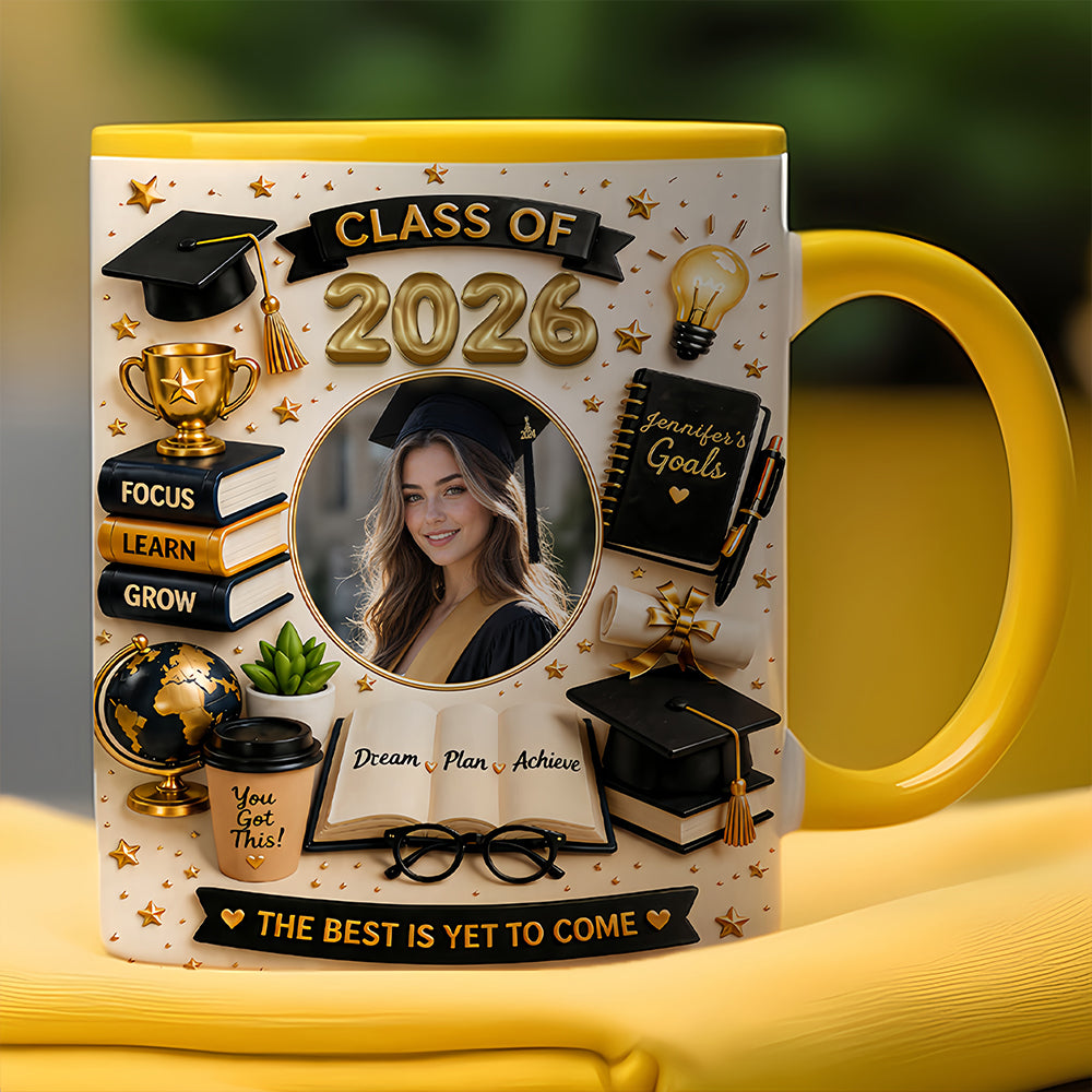 The Best Is Yet To Come - Personalized Graduation Photo Mug, Graduation Ceremony Gifts-Myprintsy