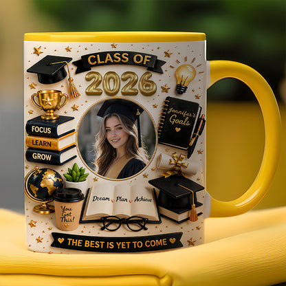 The Best Is Yet To Come - Personalized Graduation Photo Mug, Graduation Ceremony Gifts-Myprintsy