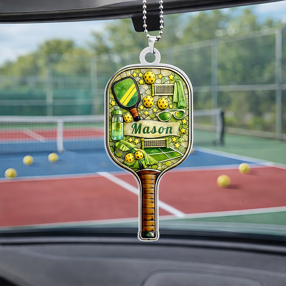 The Country Club Classic - Personalized Pickleball Acrylic Car Hanger - Gifts for Pickleball Players-Myprintsy