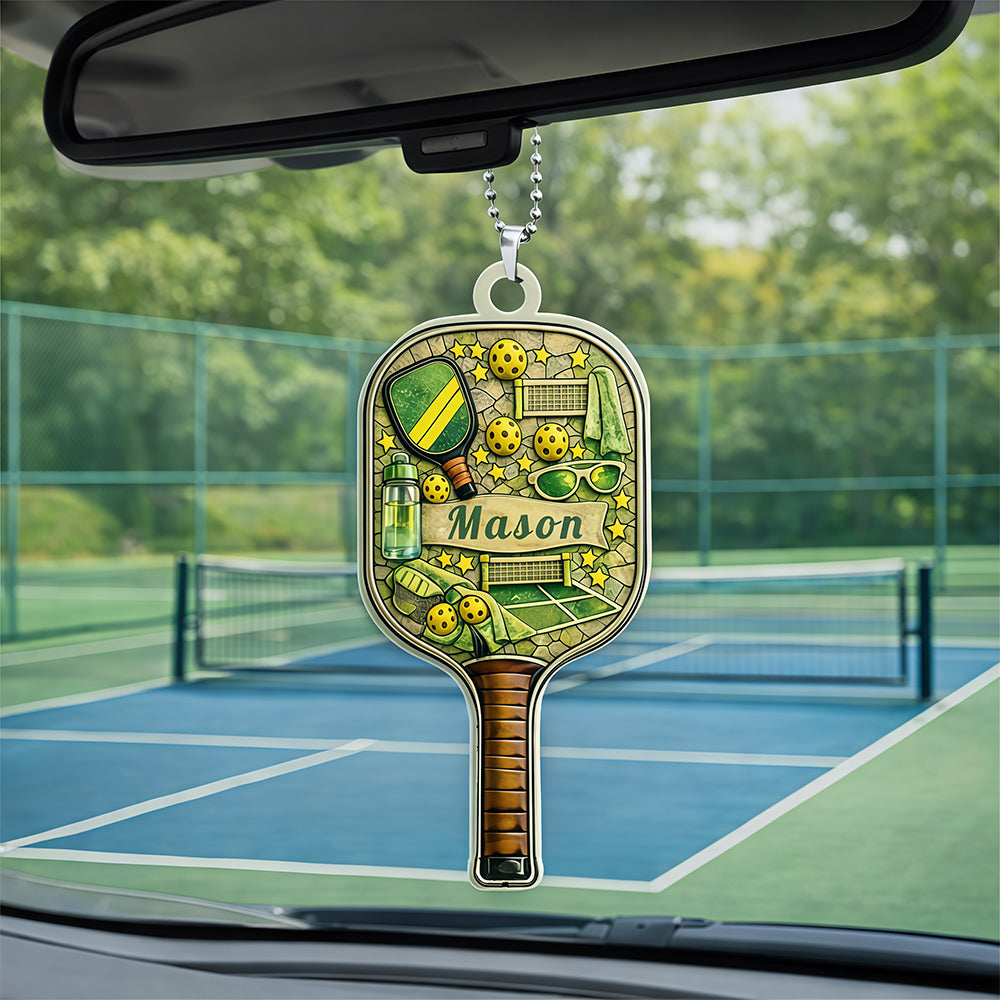 The Country Club Classic - Personalized Pickleball Acrylic Car Hanger - Gifts for Pickleball Players-Myprintsy