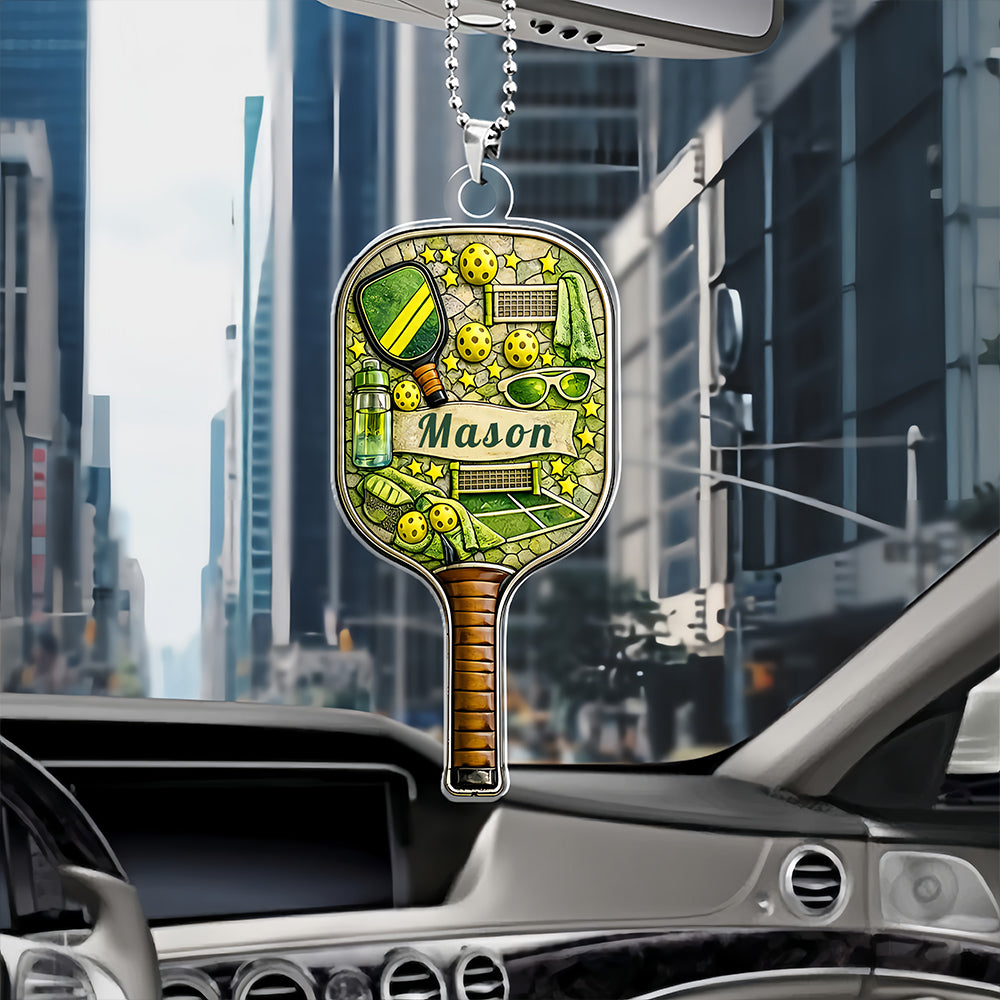 The Country Club Classic - Personalized Pickleball Acrylic Car Hanger - Gifts for Pickleball Players-Myprintsy