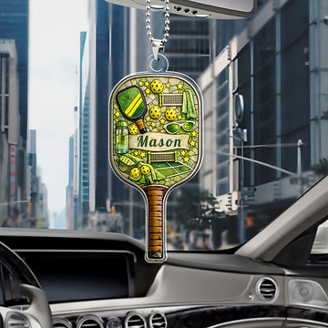 The Country Club Classic - Personalized Pickleball Acrylic Car Hanger - Gifts for Pickleball Players-Myprintsy