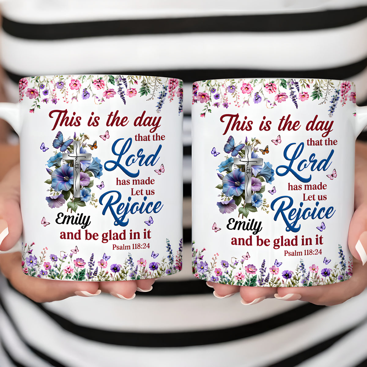 The Day The Lord Has Made, Personalized Ceramic Coffee Mug-Myprintsy
