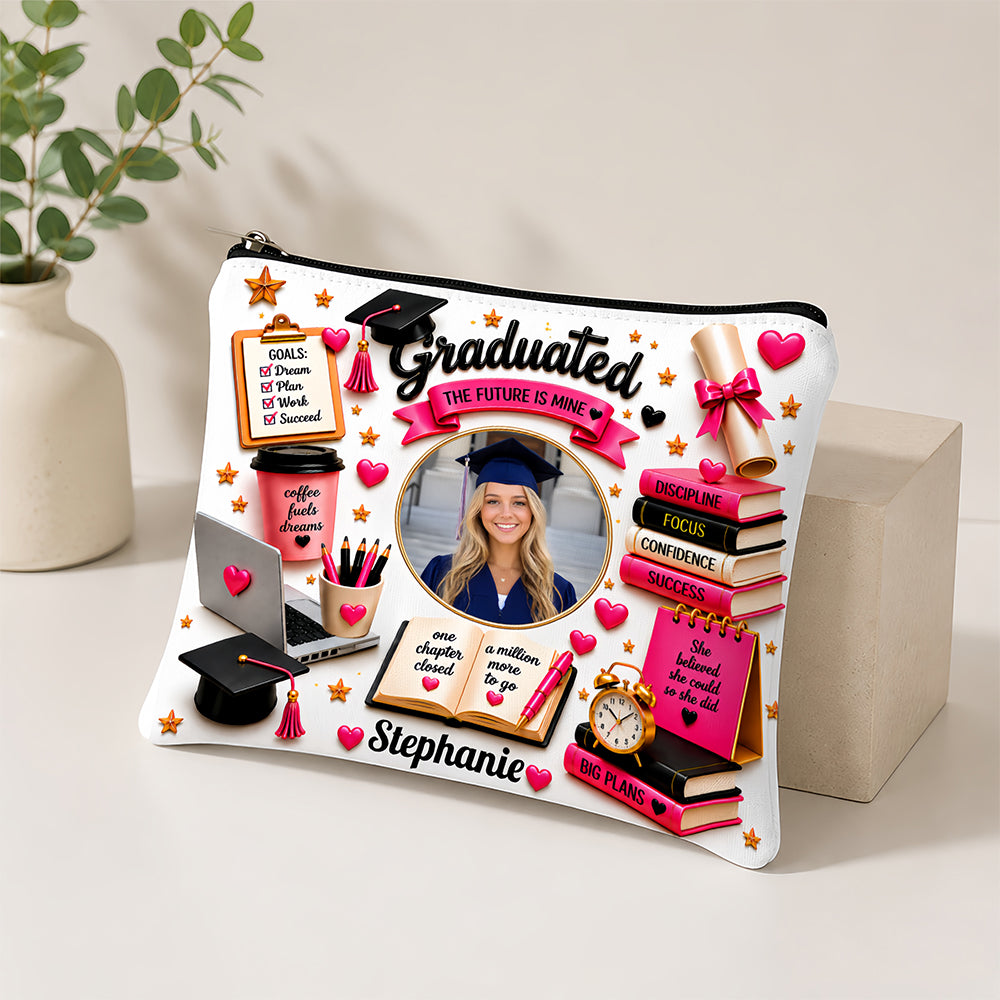 The Future Is Mine - Personalized Graduation Cosmetic Bag - Graduation Gifts For Her-Myprintsy