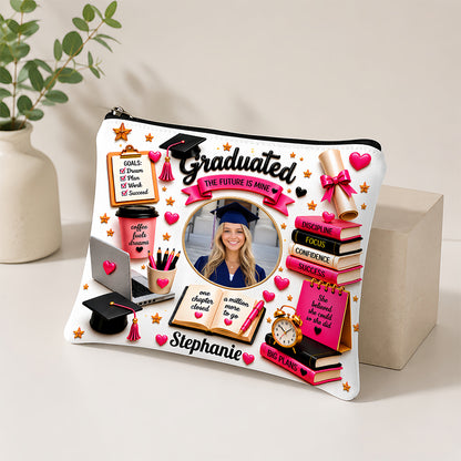 The Future Is Mine - Personalized Graduation Cosmetic Bag - Graduation Gifts For Her-Myprintsy