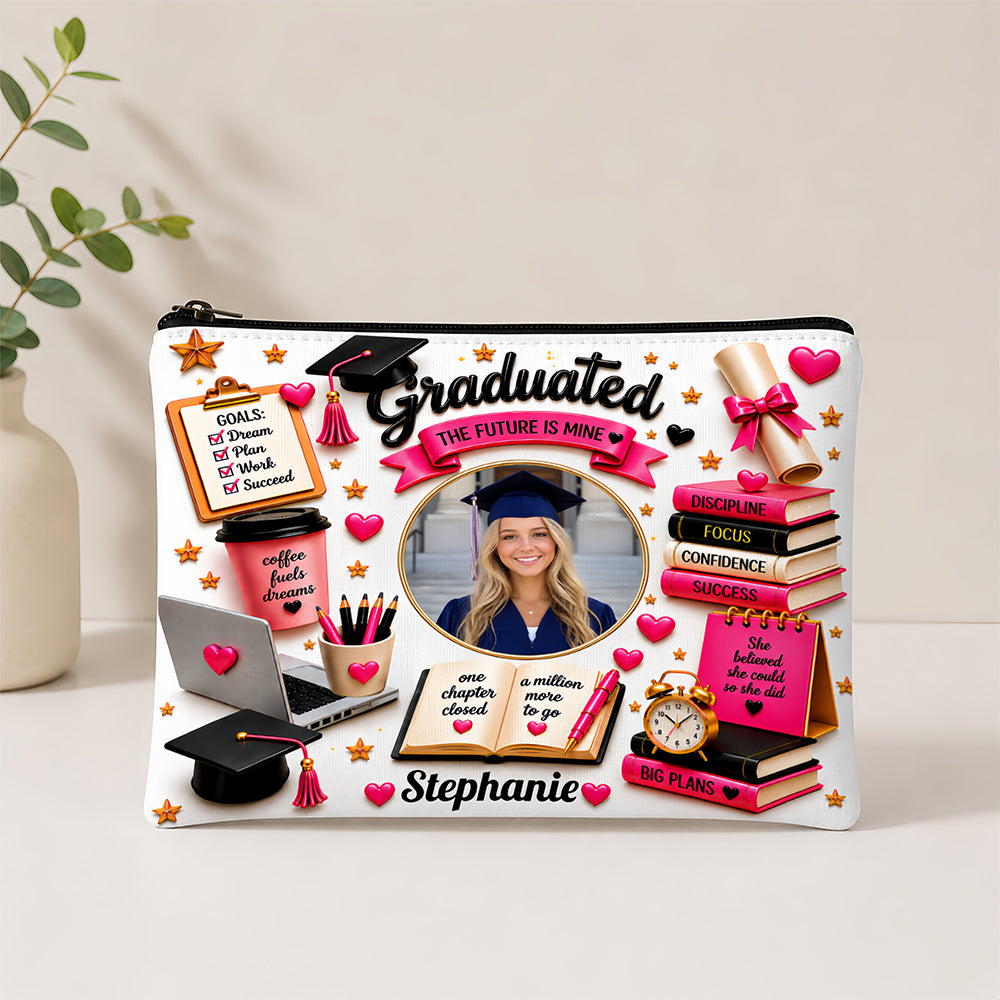 The Future Is Mine - Personalized Graduation Cosmetic Bag - Graduation Gifts For Her-Myprintsy