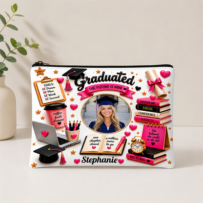 The Future Is Mine - Personalized Graduation Cosmetic Bag - Graduation Gifts For Her-Myprintsy