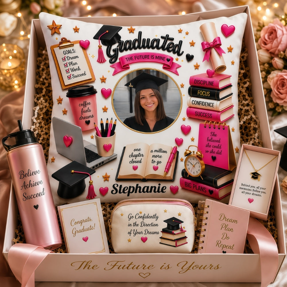 The Future Is Mine - Personalized Graduation Pillow With Photo, Graduation Gifts For Her-Myprintsy