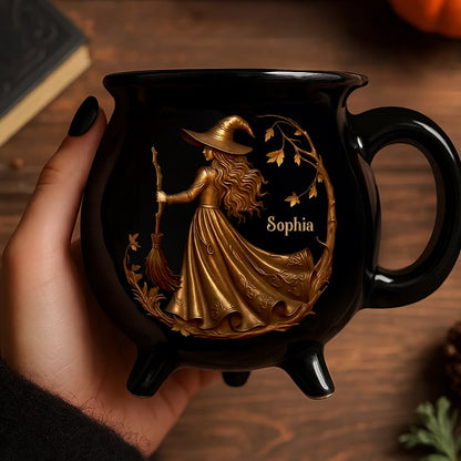 The Halloween Witch - Personalized Cauldron Mug-Myprintsy
