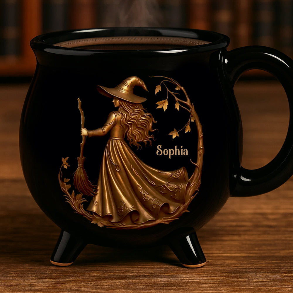 The Halloween Witch - Personalized Cauldron Mug-Myprintsy