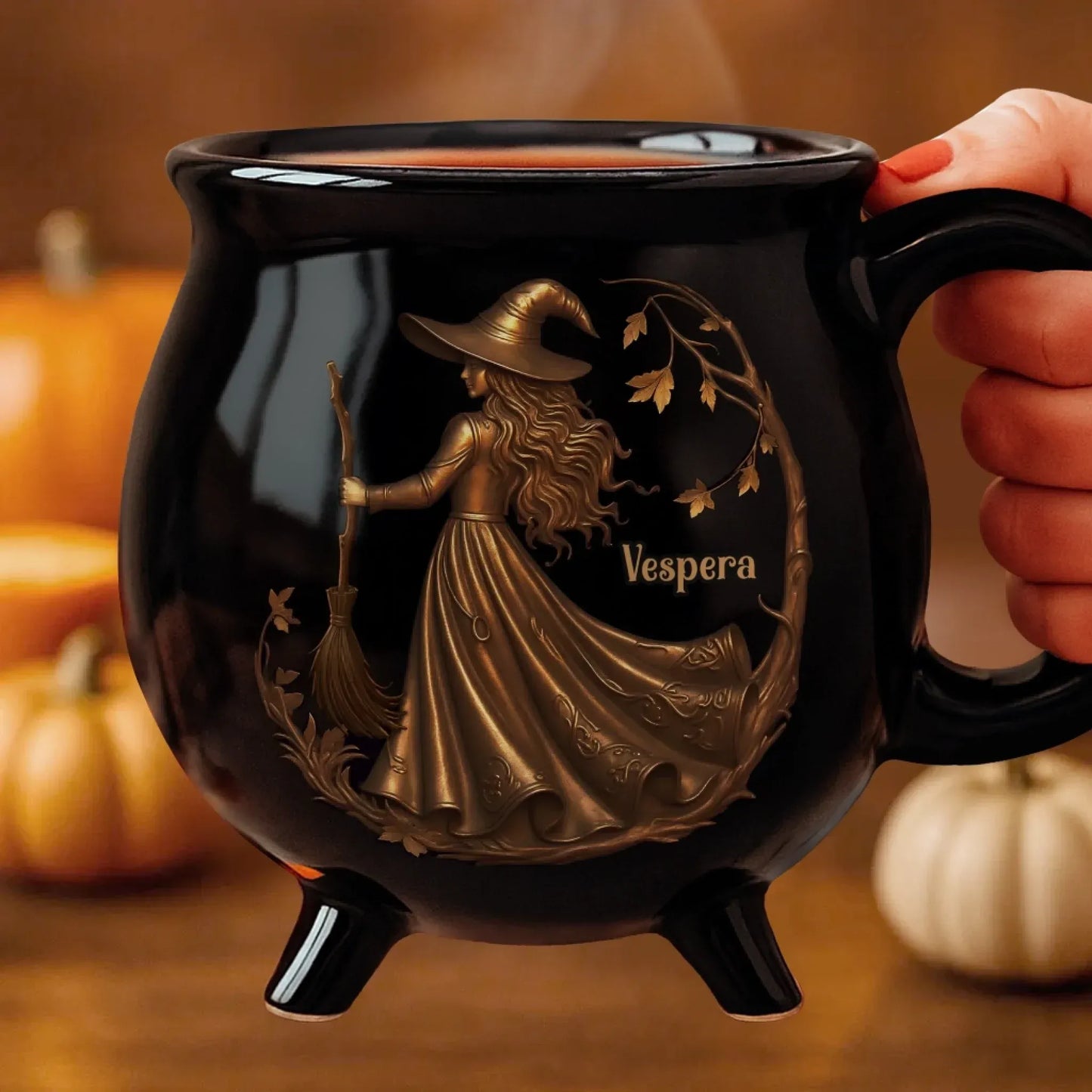 The Halloween Witch - Personalized Cauldron Mug-Myprintsy