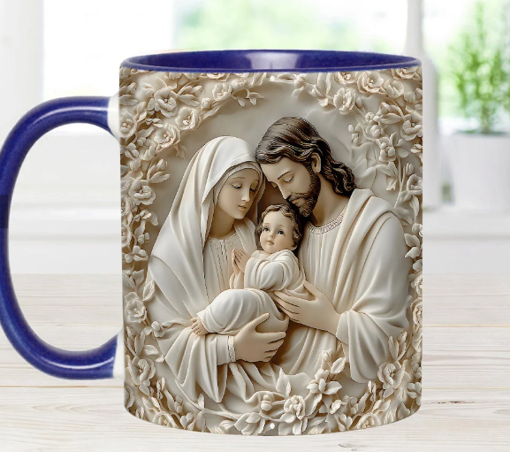 The Holy Family - Personalized Accent Mug-Myprintsy