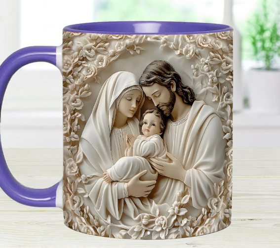 The Holy Family - Personalized Accent Mug-Myprintsy