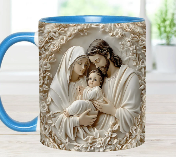 The Holy Family - Personalized Accent Mug-Myprintsy