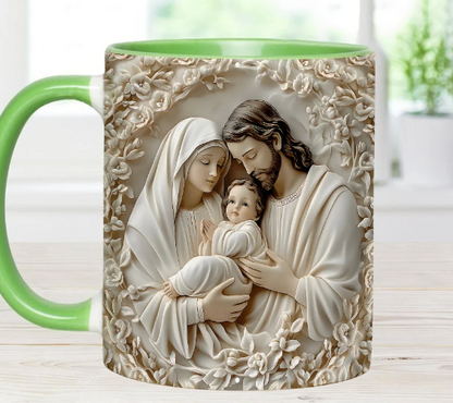 The Holy Family - Personalized Accent Mug-Myprintsy