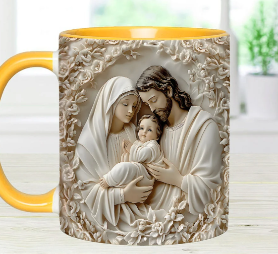The Holy Family - Personalized Accent Mug-Myprintsy