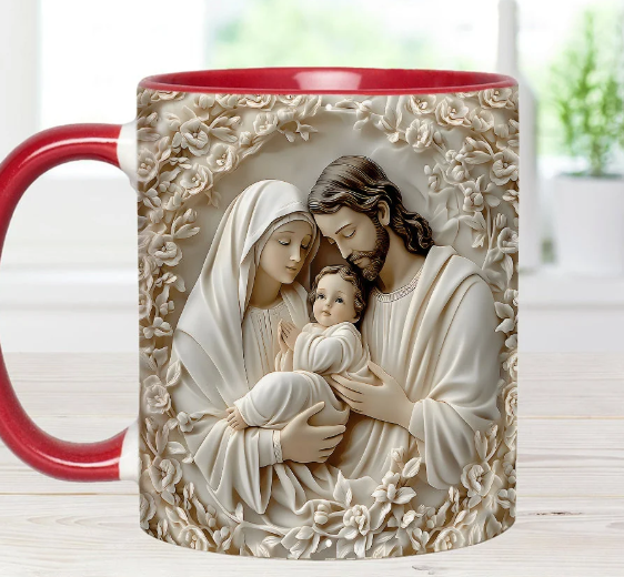 The Holy Family - Personalized Accent Mug-Myprintsy