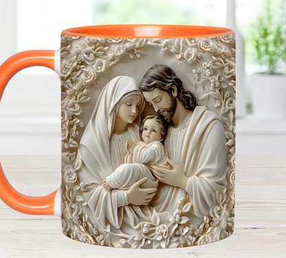 The Holy Family - Personalized Accent Mug-Myprintsy