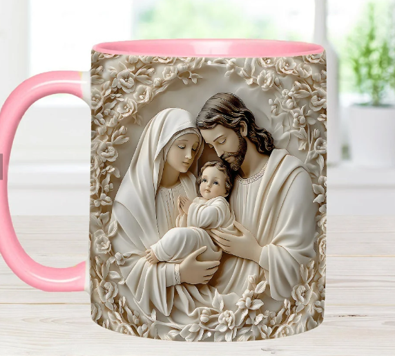 The Holy Family - Personalized Accent Mug-Myprintsy