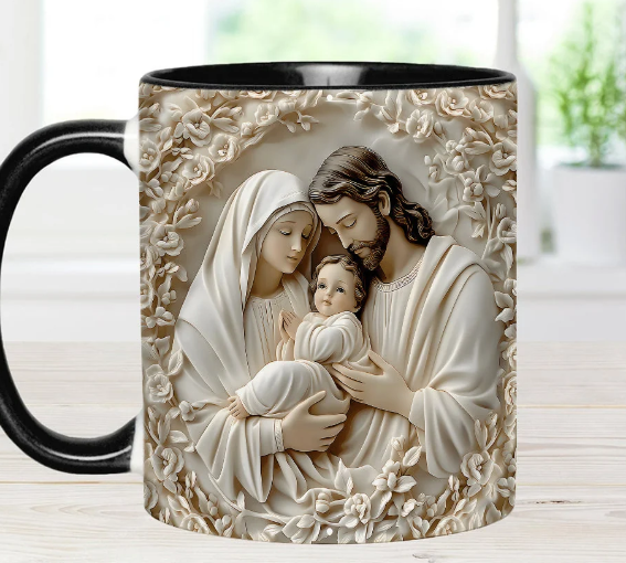 The Holy Family - Personalized Accent Mug-Myprintsy