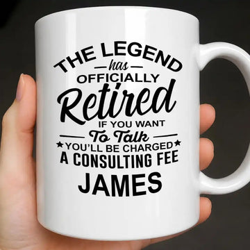 The Legend Has Officially Retired, Personalized Coffee Mug, Gift For Retiree-Myprintsy