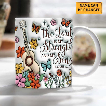 The Lord Is My Strength And My Song - Personalized Ceramic Mug-Myprintsy