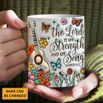 The Lord Is My Strength And My Song - Personalized Ceramic Mug-Myprintsy