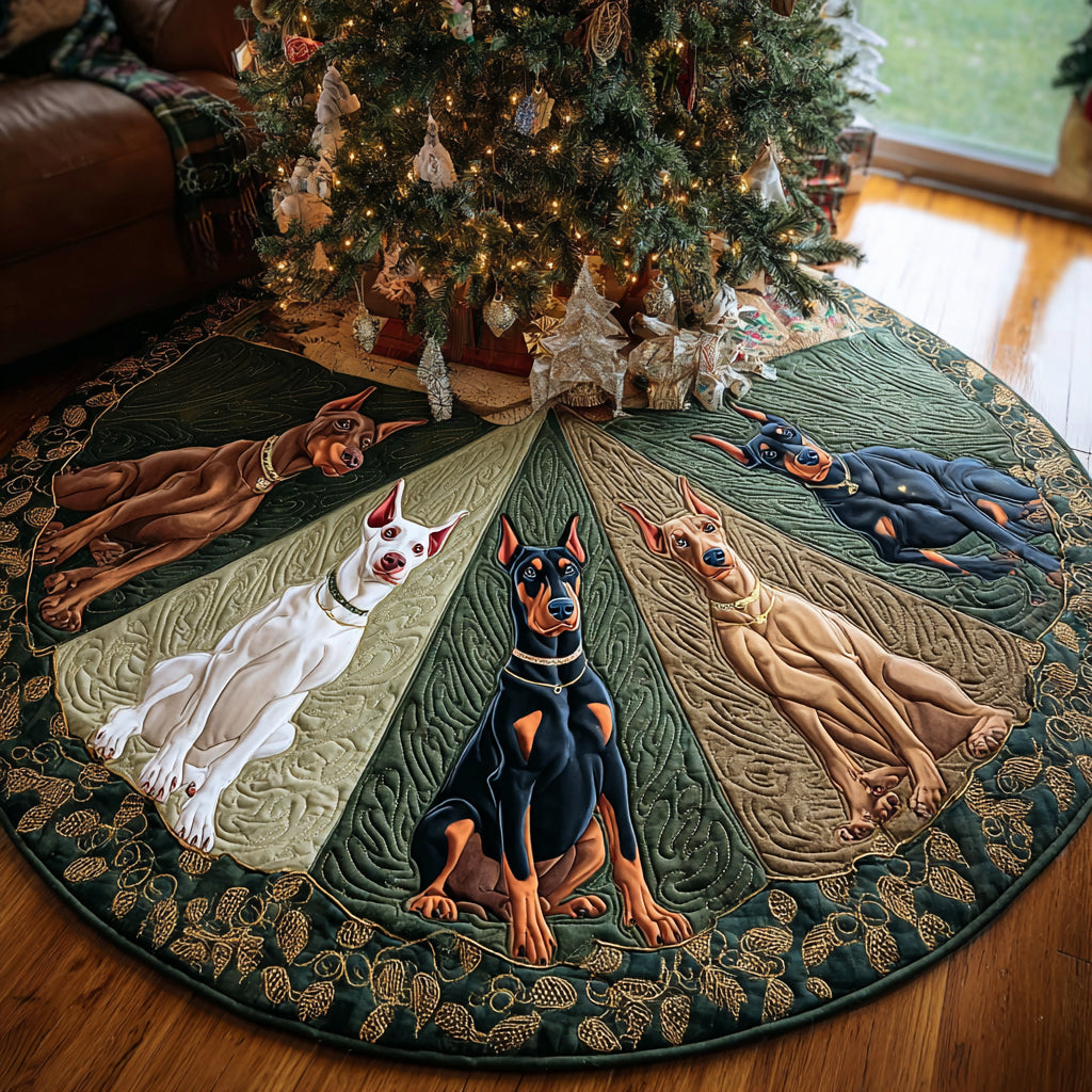 The Loyal Christmas Knight Christmas Quilted Tree Skirt-Myprintsy