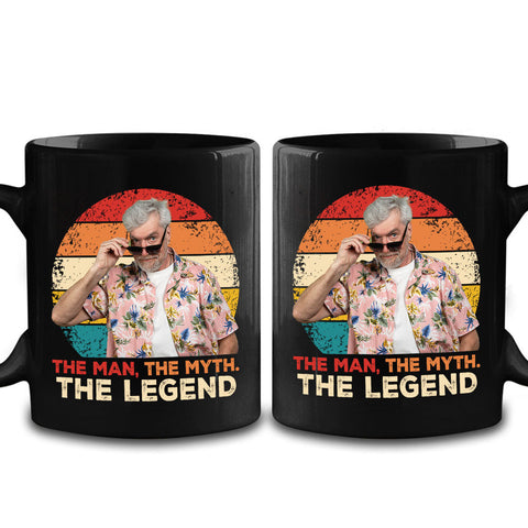 The Man, The Myth And The Legend - Personalized Black Coffee Mug-Myprintsy