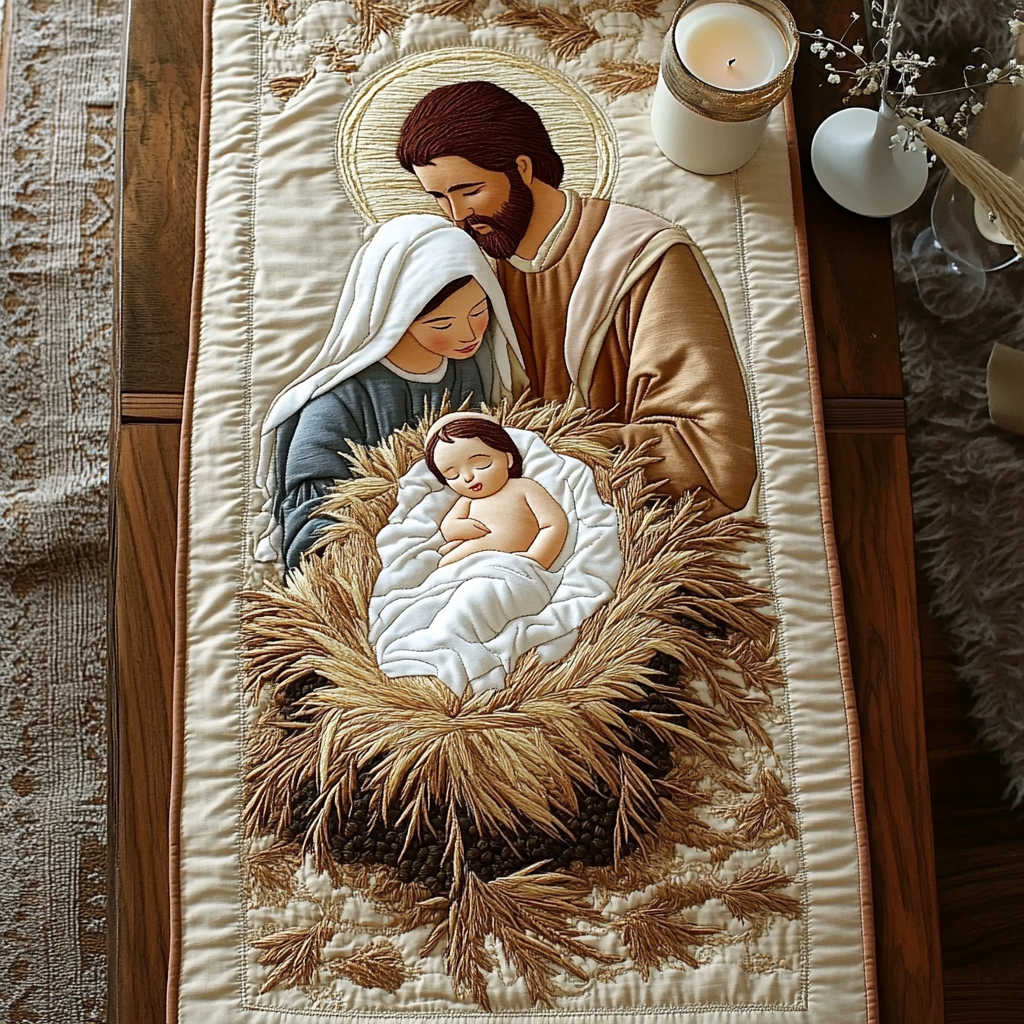 The Nativity Quilted Table Runner VH VTQ-Myprintsy