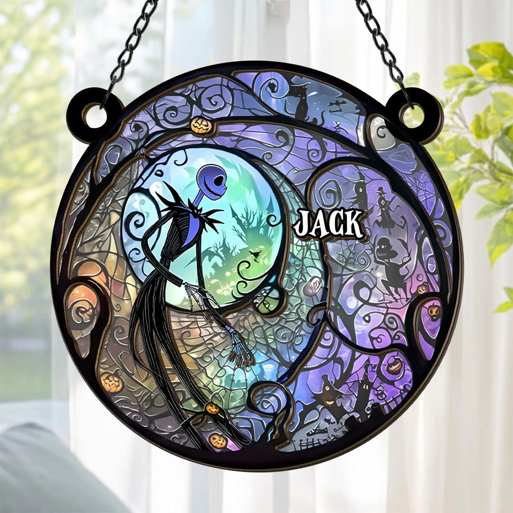 The Nightmare Before Christmas, Jack Skellington - Personalized Window Hanging Suncatcher-Myprintsy