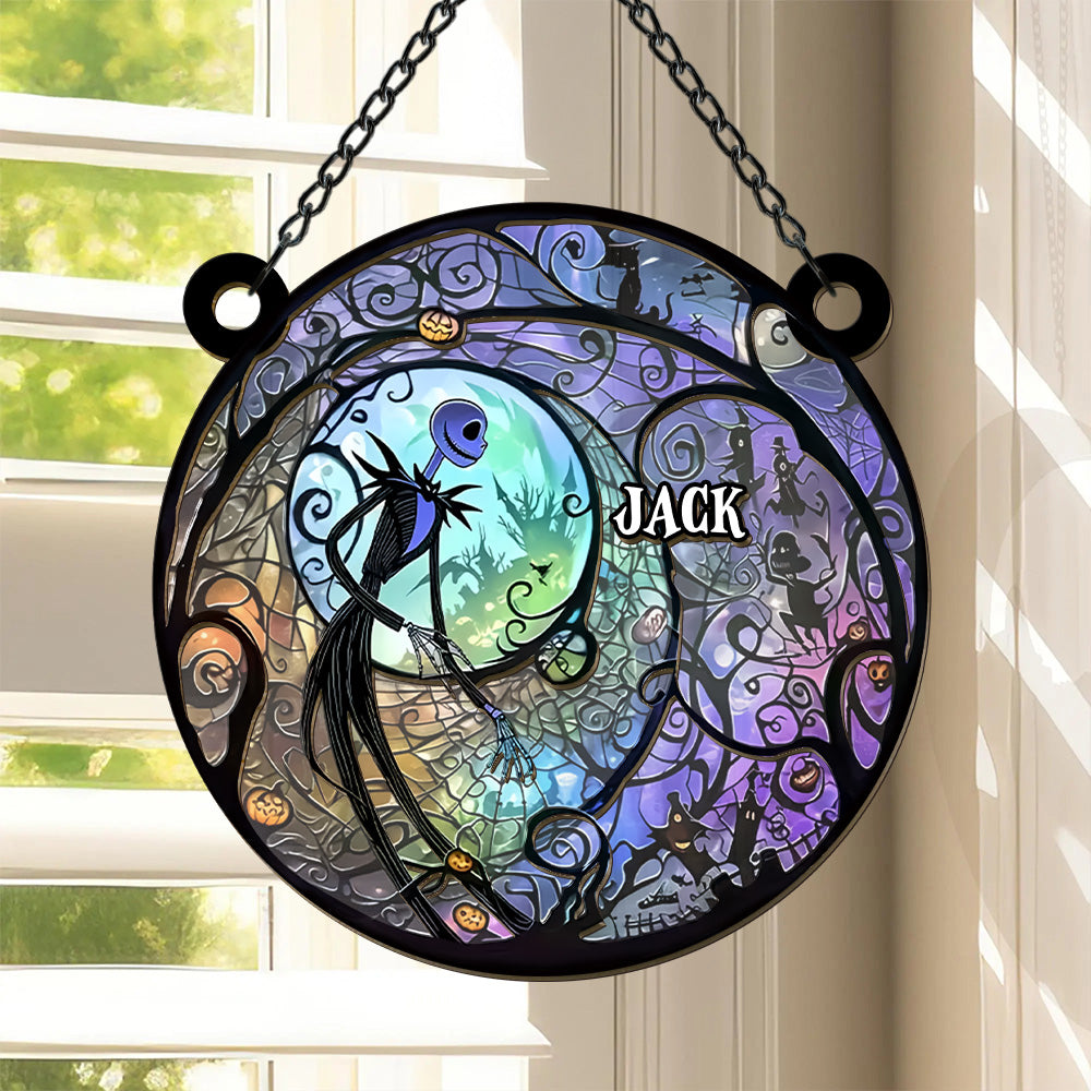 The Nightmare Before Christmas, Jack Skellington - Personalized Window Hanging Suncatcher-Myprintsy