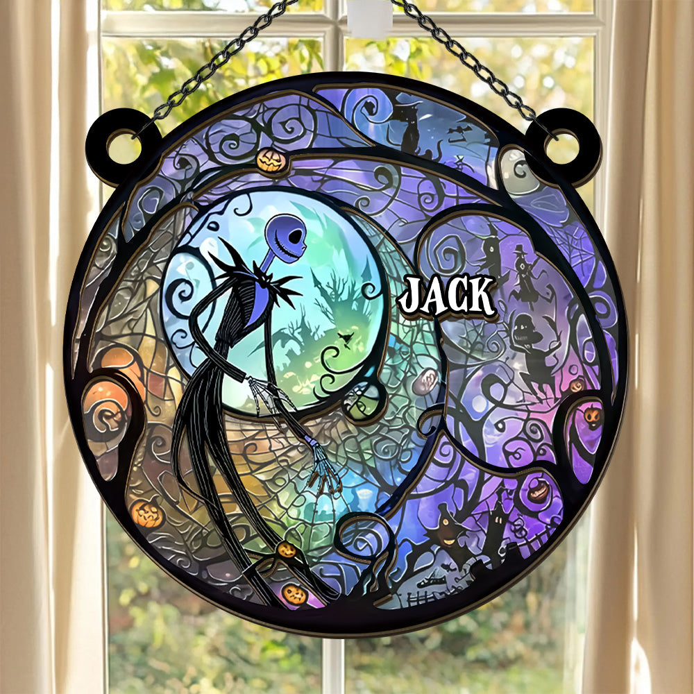 The Nightmare Before Christmas, Jack Skellington - Personalized Window Hanging Suncatcher-Myprintsy