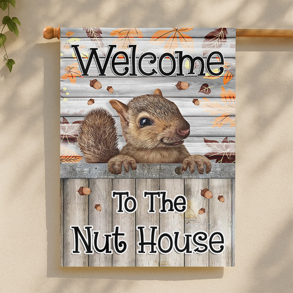 The Nut House - Personalized Garden Flag-Myprintsy