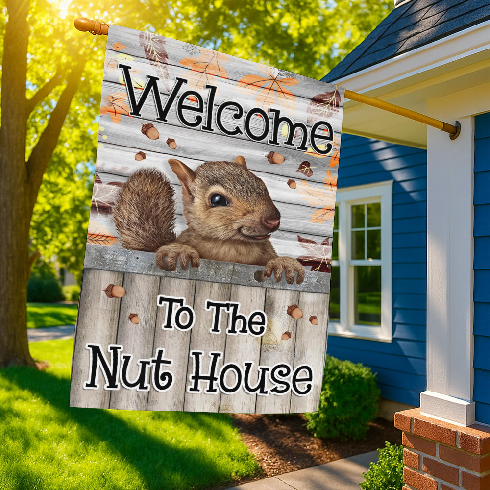 The Nut House - Personalized Garden Flag-Myprintsy