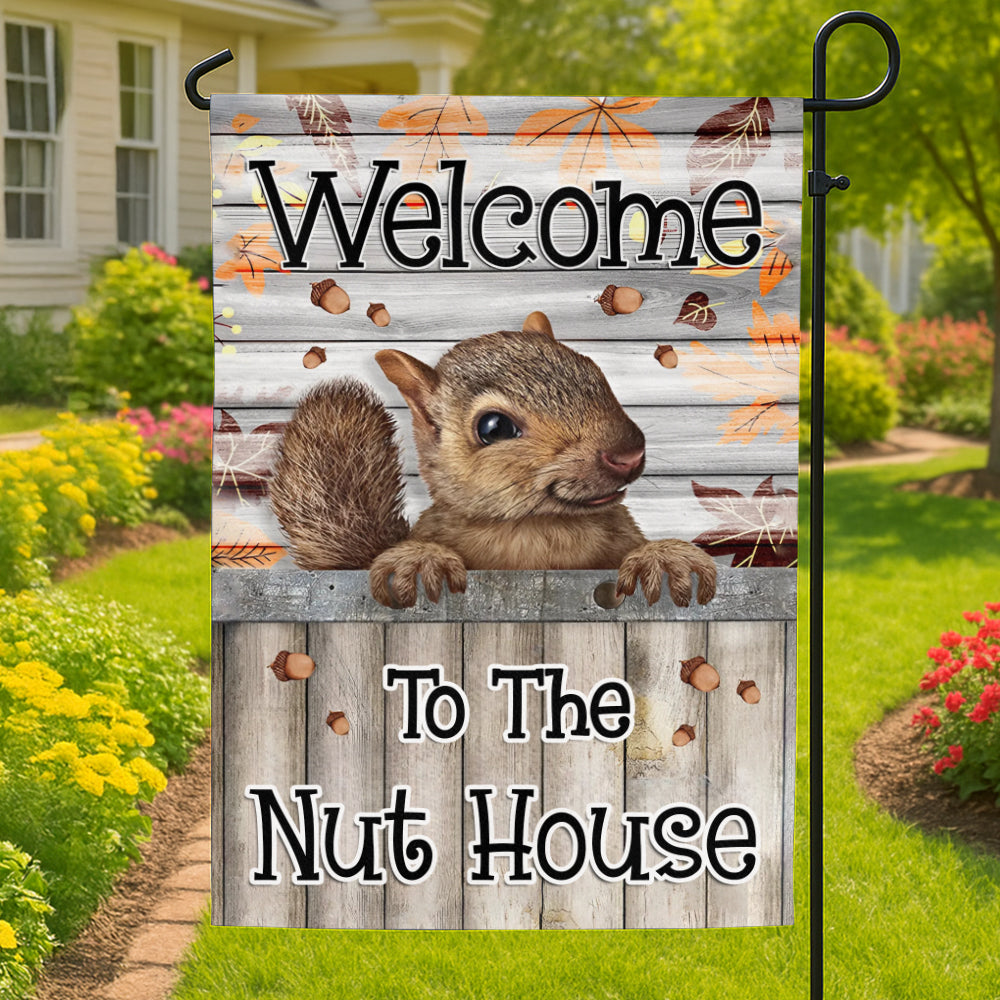 The Nut House - Personalized Garden Flag-Myprintsy