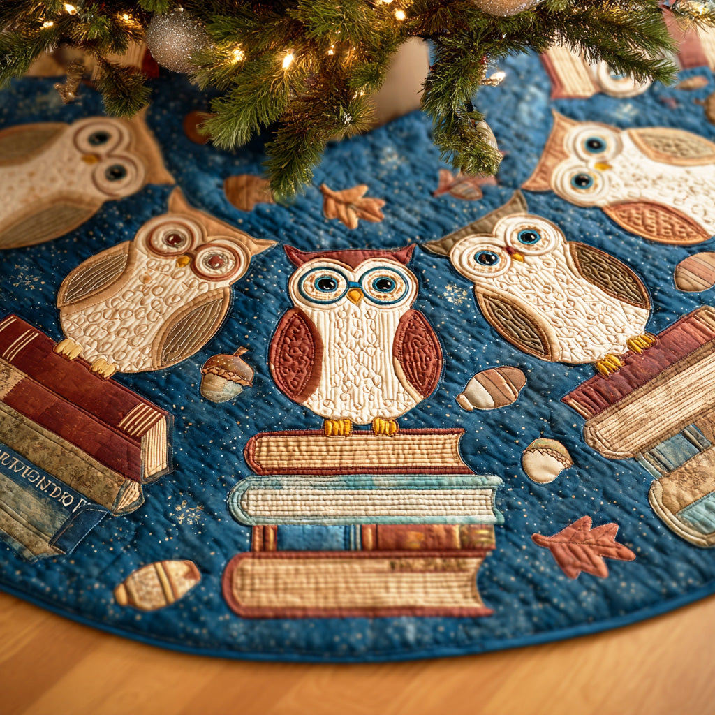 The Silent Reader Christmas Quilted Tree Skirt TD-Myprintsy