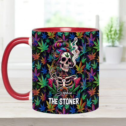 The Stoner Skeleton Poco Loco - Personalized Weed Accent Mug-Myprintsy