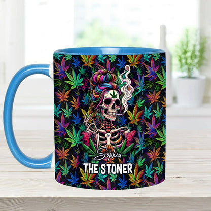 The Stoner Skeleton Poco Loco - Personalized Weed Accent Mug-Myprintsy