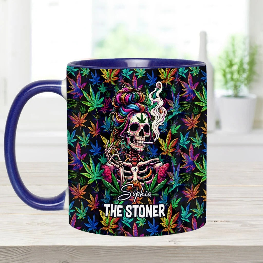 The Stoner Skeleton Poco Loco - Personalized Weed Accent Mug-Myprintsy