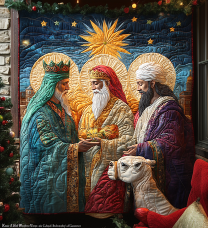 The Three Wise Men Quilted Blanket VTQ-Myprintsy