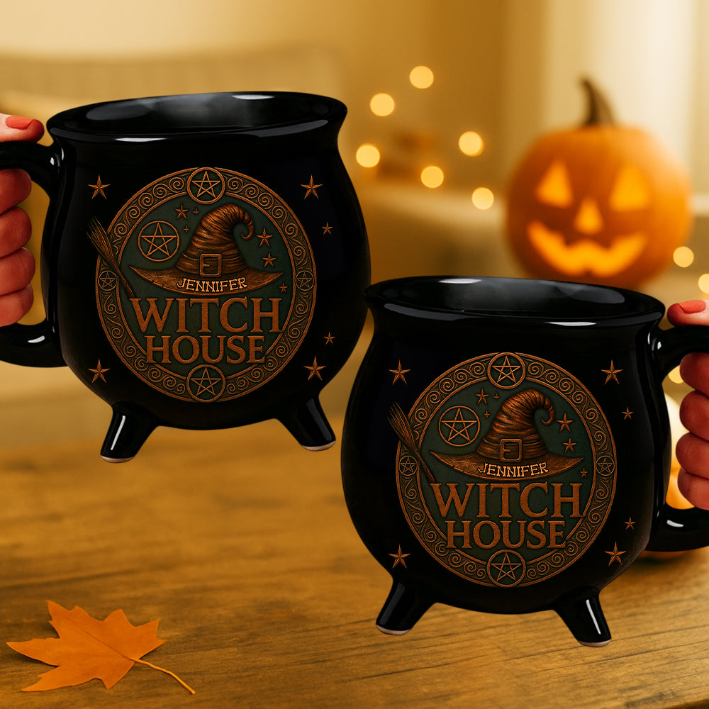 The Witch House - Personalized Cauldron Mug-Myprintsy