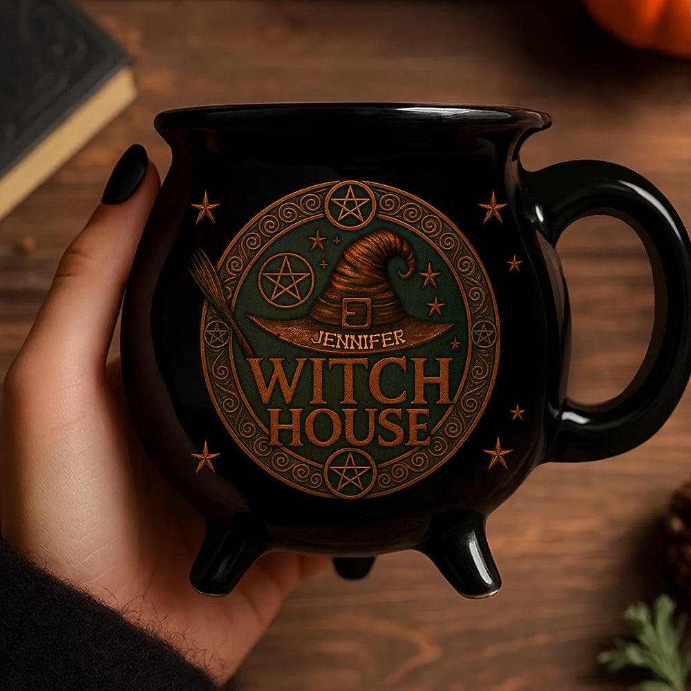 The Witch House - Personalized Cauldron Mug-Myprintsy
