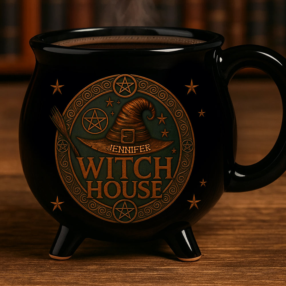 The Witch House - Personalized Cauldron Mug-Myprintsy