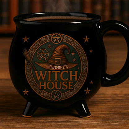 The Witch House - Personalized Cauldron Mug-Myprintsy