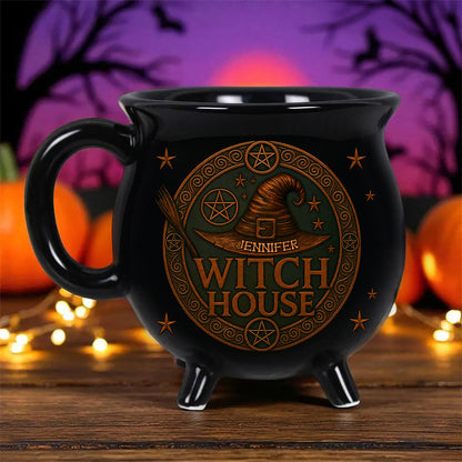 The Witch House - Personalized Cauldron Mug-Myprintsy