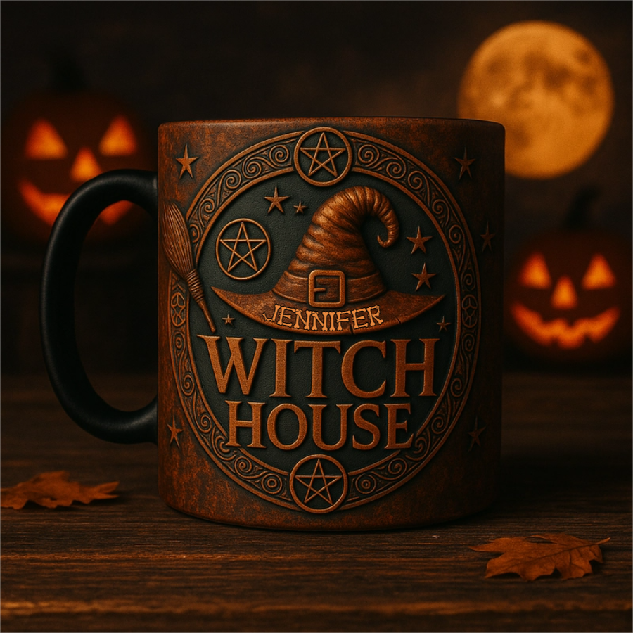 The Witch House - Personalized Halloween Mug-Myprintsy