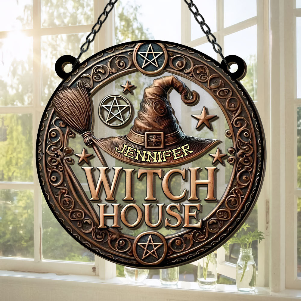 The Witch House - Personalized Window Hanging Suncatcher-Myprintsy