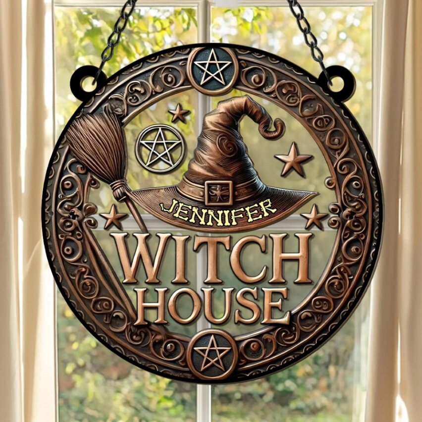 The Witch House - Personalized Window Hanging Suncatcher-Myprintsy